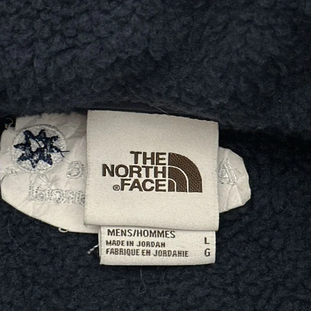 The North Face Sweater Fleece Vest Men's Large Navy Gorp Preppy Golf Embroidered